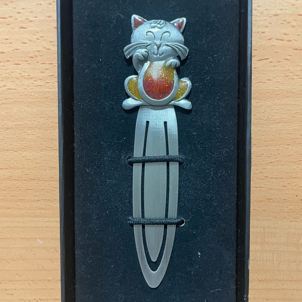 Shudehill Pewter Metal Cat Bookmark